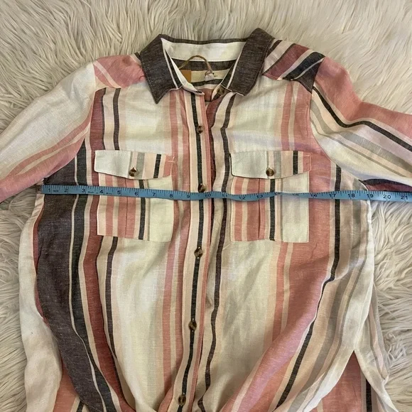 NWT | Thread & Supply | Striped blouse | Pink & gray - Picture 5 of 13